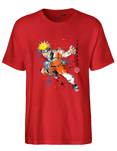 Fury of the Rasengan - anime, manga, shinobi, ninja, sumi-e - Fairtrade T-Shirt