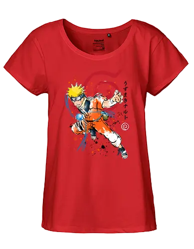 Fury of the Rasengan - anime, manga, shinobi, ninja, sumi-e - Fairtrade Girl Shirt