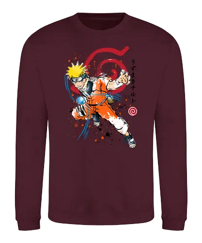Fury of the Rasengan - anime, manga, shinobi, ninja, sumi-e - Sweatshirt