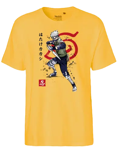 Kakashi of the Sharingan - anime, manga, ninja, shinobi - Fairtrade T-Shirt