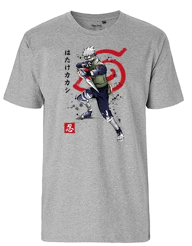 Kakashi of the Sharingan - anime, manga, ninja, shinobi - Fairtrade T-Shirt