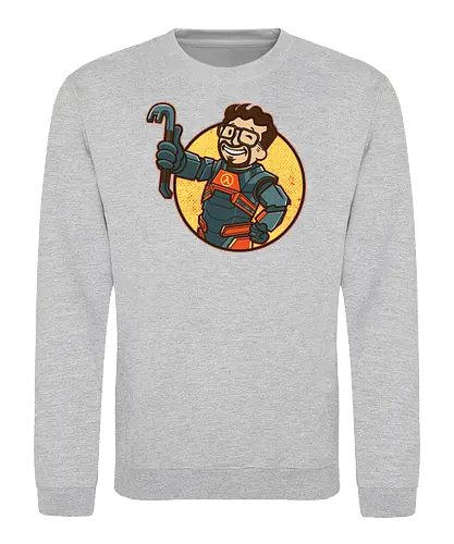 Lambda Boy - half life, gorden freeman, valve, crowbar, fallout, mashup, pip boy, stm - Sweatshirt