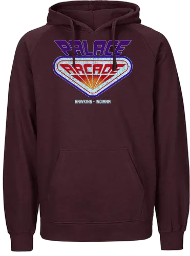 Palace Arcade - stranger kids, eleven, will, mike, dustin, lucas, tv, series, arcade, serie, classic gaming - Fairtrade Hoodie