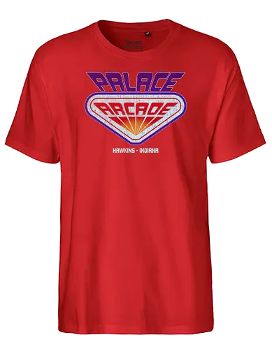 Palace Arcade - stranger kids, eleven, will, mike, dustin, lucas, tv, series, arcade, serie, classic gaming - Fairtrade T-Shirt