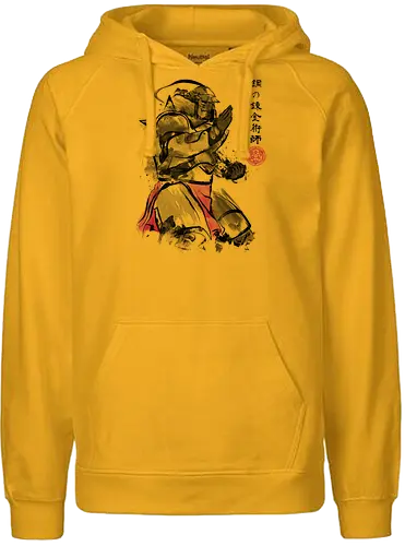 Alphonse sumi-e - anime, manga, alchemist, full metal, sumi-e - Fairtrade Hoodie