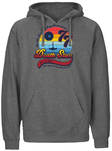 A day long remembered - scifi, space opera, star, 77, retro, fun, victory - Fairtrade Hoodie