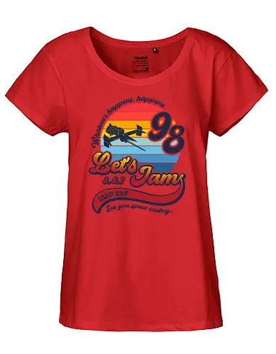 Lets jam - space cowboy, anime, Retro Shirt, retro, 98 - Fairtrade Girl Shirt