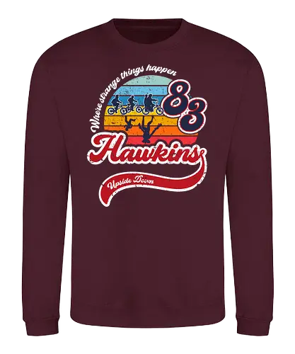 Strange thing happen - tv, retro, 83, 80s, 80er, stranger, things, hawkins, Upside down - Sweatshirt