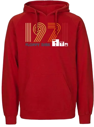 Floppy Disk 1971 - it, retro, Floppy Disk, 1.44mb, Snkernet - Fairtrade Hoodie