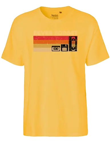 Never Forget - VHS, video, Diskette, tape, kassette, retro - Fairtrade T-Shirt