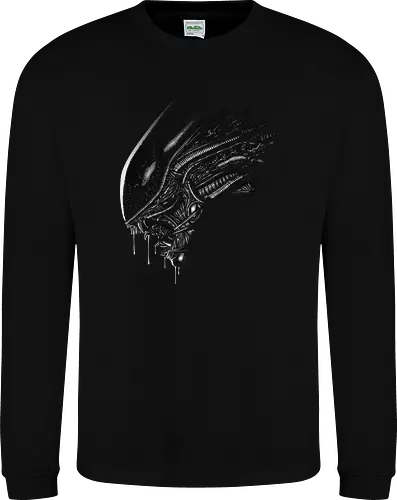 Alien Face - alien, aliens, xenomorph, hr giger, sci-fi, science fiction - Sweatshirt