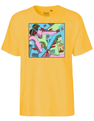 Squid Relativity Staircase - squid, game, art, Kor - Fairtrade T-Shirt