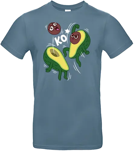 Avocado Knock Out - fight, karate, avocado, Food Fight, food, essen - Standard T-Shirt