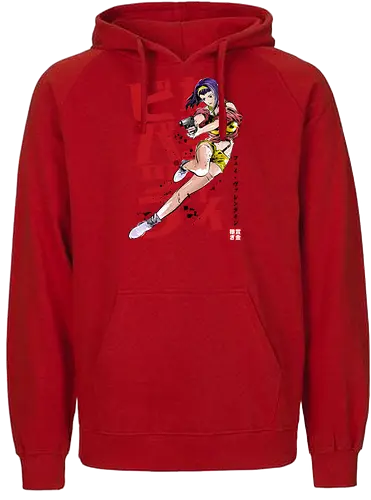 Faye sumi-e - space cowboy, bounty hunter, faye, anime - Fairtrade Hoodie
