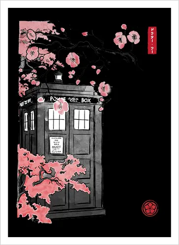 Tardis sumi-e