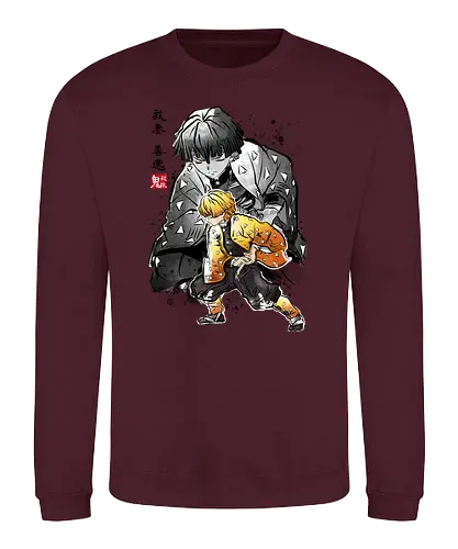 Zenitsu sumi-e - demon, slayer, Zenitsu, anime, manga - Sweatshirt