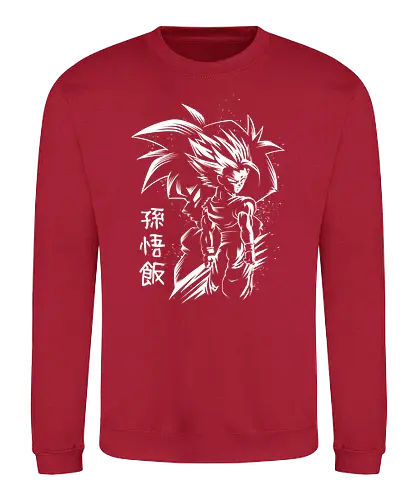 Inking Son Warrior - anime, manga, dbz, Sayan - Sweatshirt