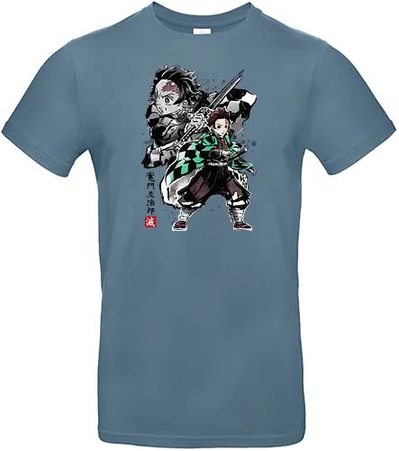 Tanjiro sumi-e - demon, slayer, Tanjirō, Tanjirou, anime, manga - Standard T-Shirt