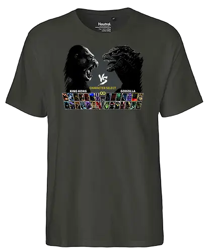 Kong VS King - monster, gaming, mashup, film, movie, kaiju - Fairtrade T-Shirt