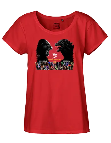 Kong VS King - monster, gaming, mashup, film, movie, kaiju - Fairtrade Girl Shirt