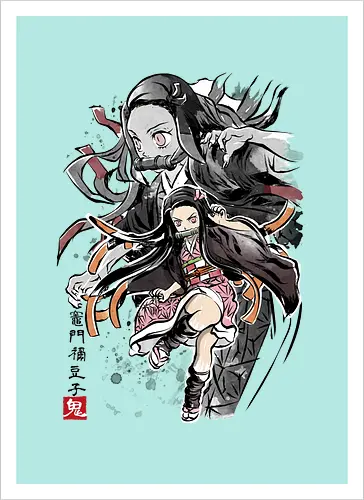 Demon Nezuko sumi-e