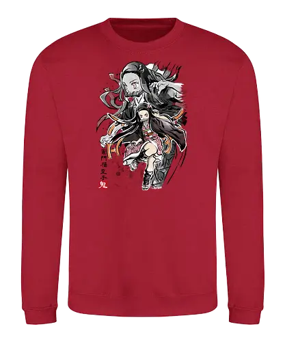 Demon Nezuko sumi-e - demon, slayer, Nezuko, anime, manga - Sweatshirt