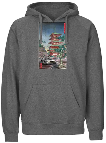 Time machine in Japan - time, timetravel, zeitreisen, bttf, japan, Pagode - Fairtrade Hoodie