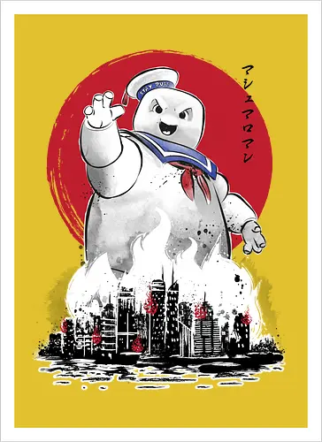 Marshmallow man sumi-e
