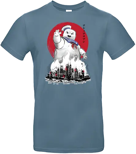 Marshmallow man sumi-e - marshmallow, ghost, buster, geist, 80s, classic - Standard T-Shirt