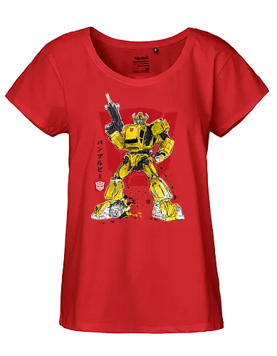 BUMBLE SUMI-E - gundam, robot, car, auto, japan, Japanese - Fairtrade Girl Shirt
