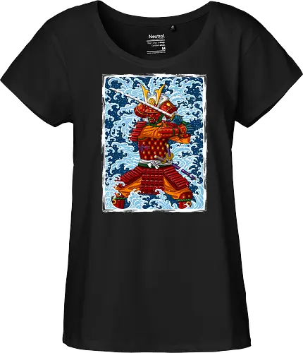 Samurai battling under the Tsunami