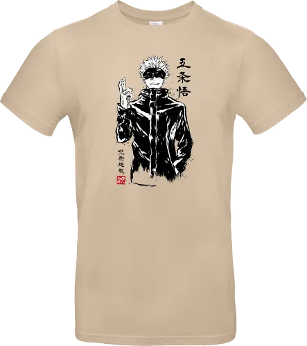 Satoru Gojo sumi-e - jujutsu, kaisen, gojo, anime, manga - Standard T-Shirt