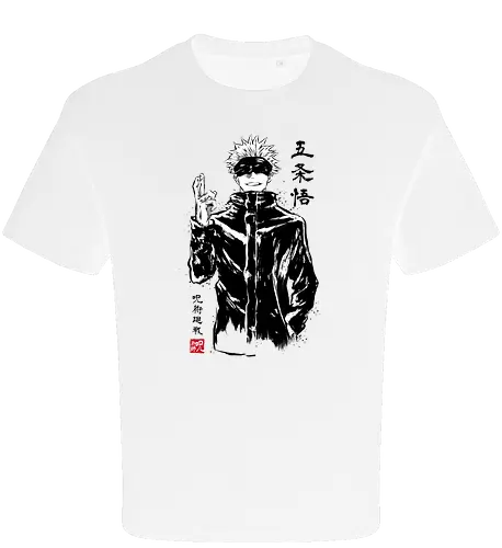 Satoru Gojo sumi-e - jujutsu, kaisen, gojo, anime, manga - Oversize T-Shirt