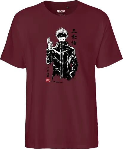 Satoru Gojo sumi-e - jujutsu, kaisen, gojo, anime, manga - Fairtrade T-Shirt