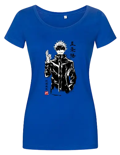 Satoru Gojo sumi-e - jujutsu, kaisen, gojo, anime, manga - Women T-Shirt