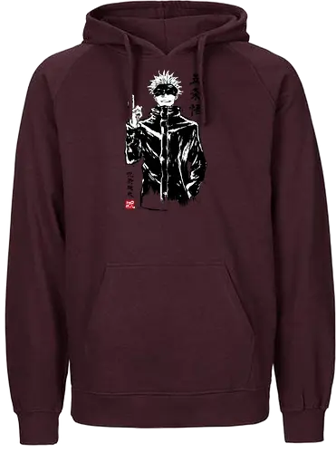 Satoru Gojo sumi-e - jujutsu, kaisen, gojo, anime, manga - Fairtrade Hoodie
