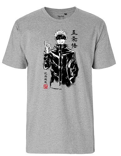 Satoru Gojo sumi-e - jujutsu, kaisen, gojo, anime, manga - Fairtrade T-Shirt