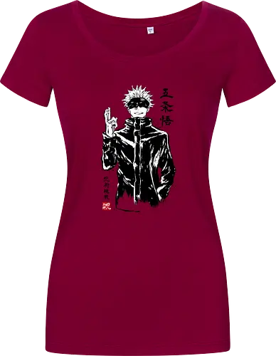 Satoru Gojo sumi-e - jujutsu, kaisen, gojo, anime, manga - Women T-Shirt
