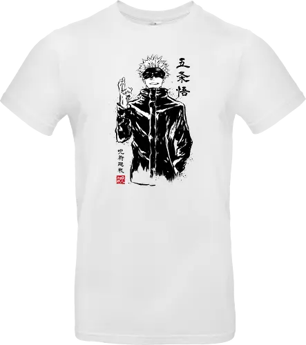 Satoru Gojo sumi-e - jujutsu, kaisen, gojo, anime, manga - Standard T-Shirt