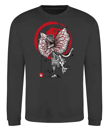Dilophosaurus sumi e - jurassic, dinosaur - Sweatshirt