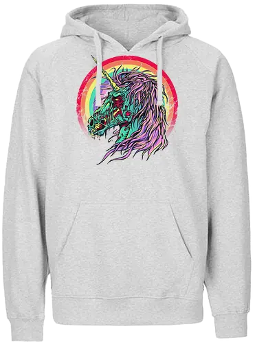 Unicorn Zombie - unicorn, zombie, einhorn, untot, rainbow, regenbogen - Fairtrade Hoodie