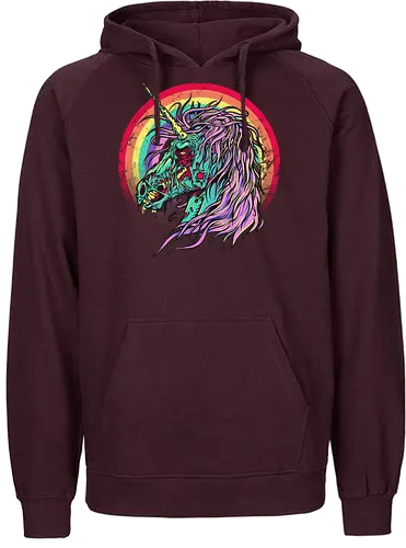 Unicorn Zombie - unicorn, zombie, einhorn, untot, rainbow, regenbogen - Fairtrade Hoodie
