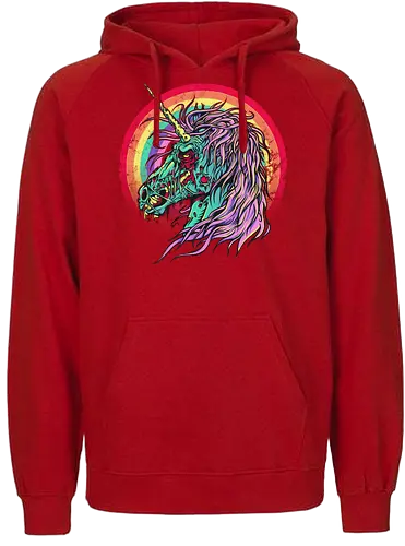 Unicorn Zombie - unicorn, zombie, einhorn, untot, rainbow, regenbogen - Fairtrade Hoodie