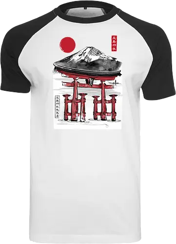 Torii of Itsukushima Shrine sumi e