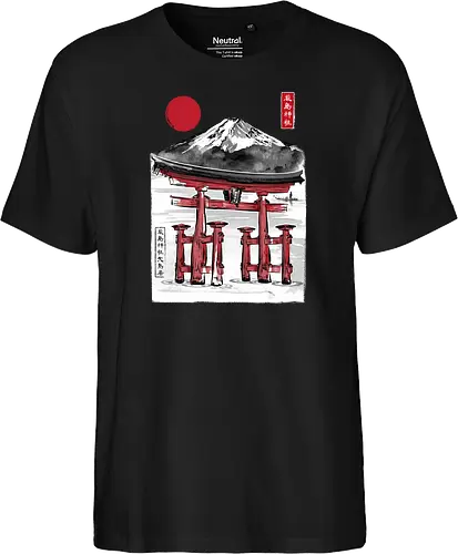 Torii of Itsukushima Shrine sumi e