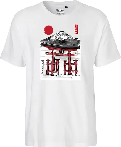 Torii of Itsukushima Shrine sumi e