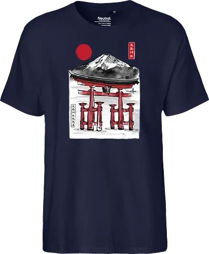 Torii of Itsukushima Shrine sumi e