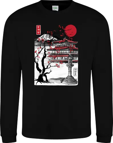 Temple of the Golden Pavilion sumi e