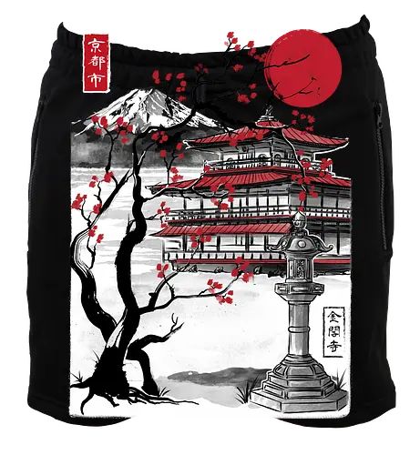 Temple of the Golden Pavilion sumi e