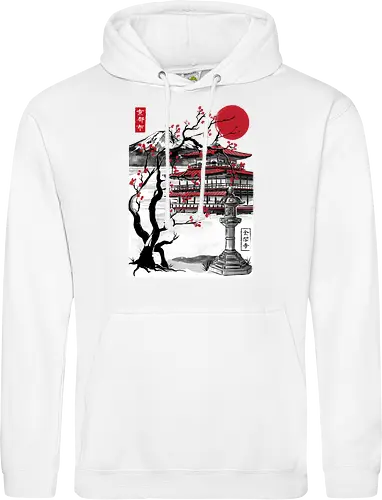 Temple of the Golden Pavilion sumi e - japan, sumi-e, shrine, temple, art - Standard Hoodie